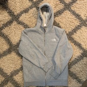 The North Face Fleece Lined Zippered Hoodie. Med.